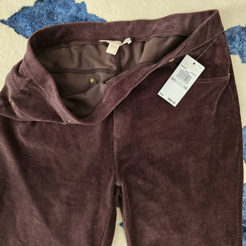 Michael Kors chocolate brown Colloroid  plus size 1x pants